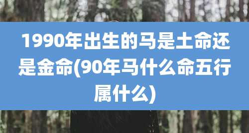 1990年出生的马是土命还是金命(90年马什么命五行属什么)