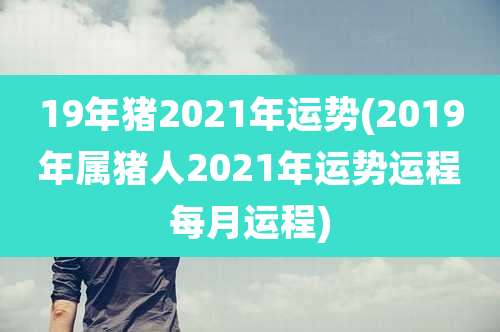 19年猪2021年运势(2019年属猪人2021年运势运程每月运程)
