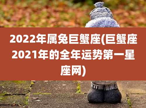 2022年属兔巨蟹座(巨蟹座2021年的全年运势第一星座网)