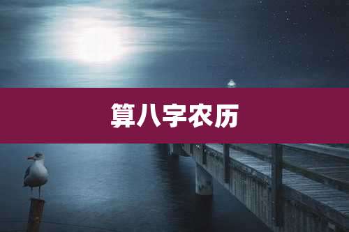 算八字农历