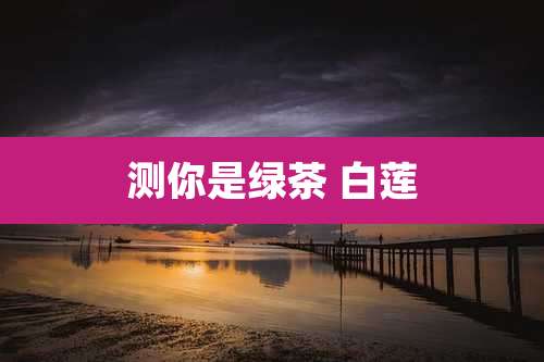 测你是绿茶 白莲