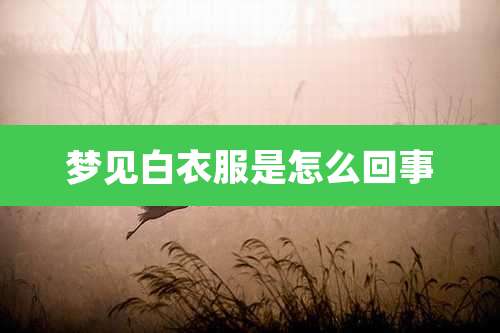 梦见白衣服是怎么回事
