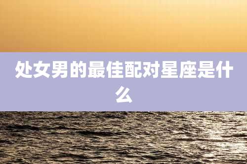 处女男的最佳配对星座是什么