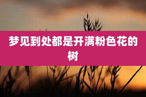 梦见到处都是开满粉色花的树