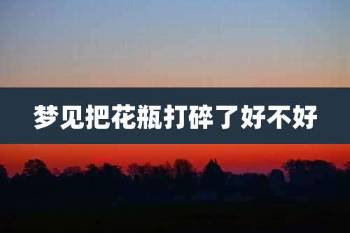 梦见把花瓶打碎了好不好