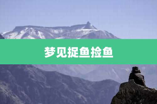 梦见捉鱼捡鱼