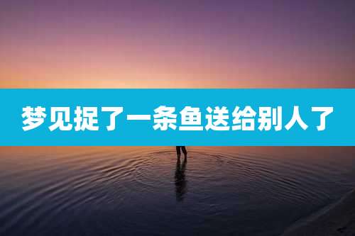 梦见捉了一条鱼送给别人了