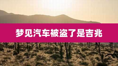 梦见汽车被盗了是吉兆