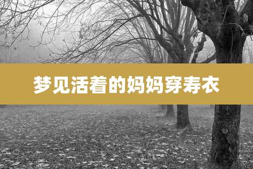 梦见活着的妈妈穿寿衣