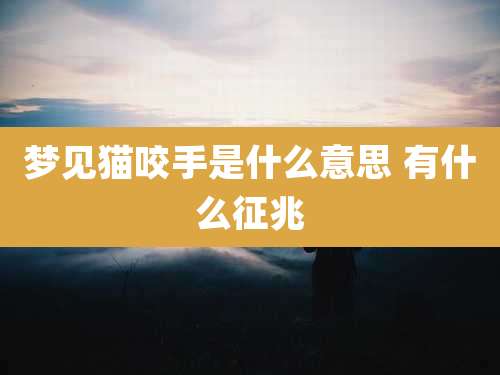 梦见猫咬手是什么意思 有什么征兆