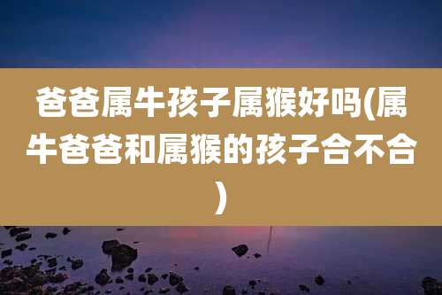 爸爸属牛孩子属猴好吗(属牛爸爸和属猴的孩子合不合)