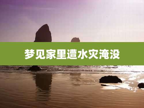 梦见家里遭水灾淹没