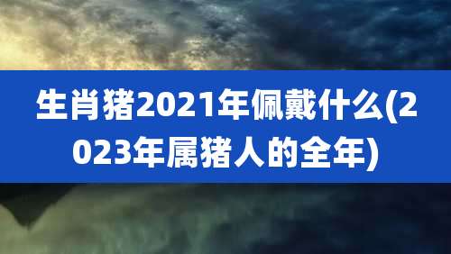 生肖猪2021年佩戴什么(2023年属猪人的全年)