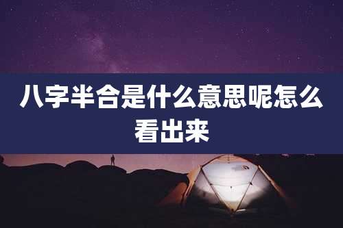 八字半合是什么意思呢怎么看出来