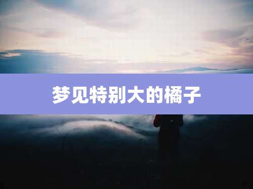 梦见特别大的橘子
