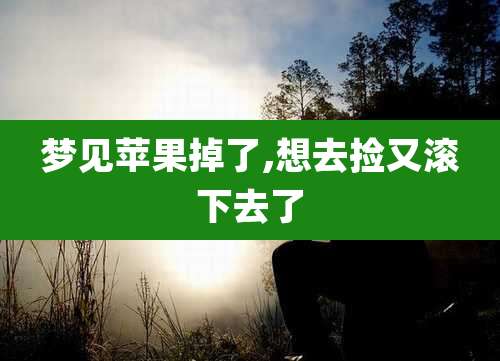 梦见苹果掉了,想去捡又滚下去了