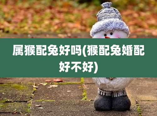 属猴配兔好吗(猴配兔婚配好不好)