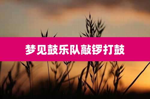 梦见鼓乐队敲锣打鼓