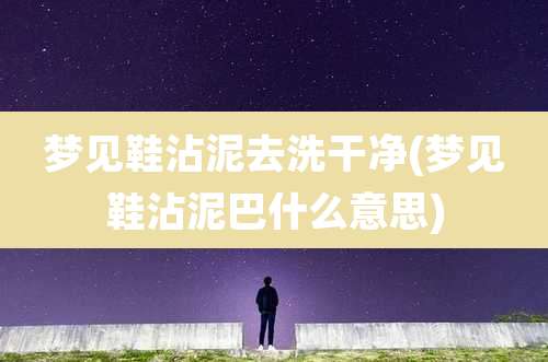 梦见鞋沾泥去洗干净(梦见鞋沾泥巴什么意思)