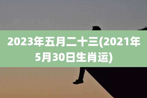 2023年五月二十三(2021年5月30日生肖运)