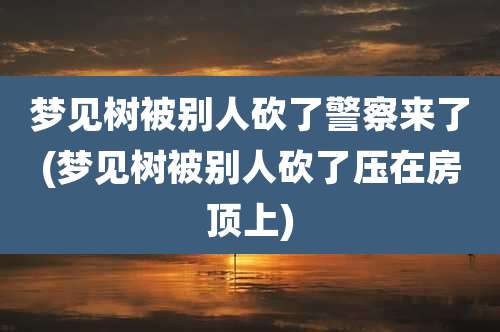 梦见树被别人砍了警察来了(梦见树被别人砍了压在房顶上)