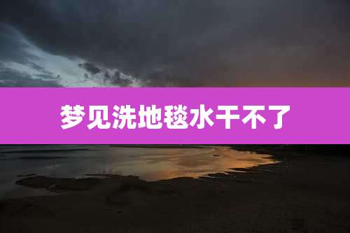梦见洗地毯水干不了