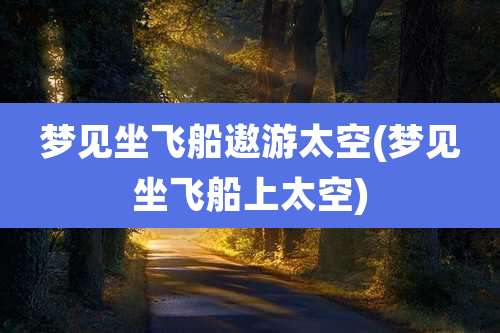 梦见坐飞船遨游太空(梦见坐飞船上太空)