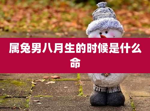 属兔男八月生的时候是什么命
