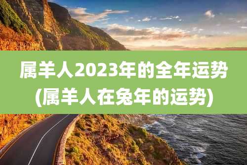 属羊人2023年的全年运势(属羊人在兔年的运势)