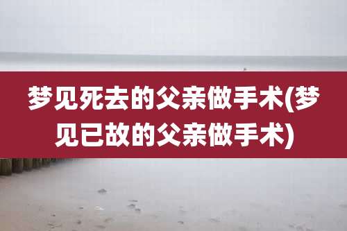 梦见死去的父亲做手术(梦见已故的父亲做手术)