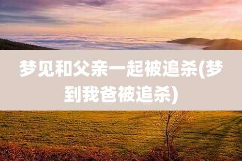 梦见和父亲一起被追杀(梦到我爸被追杀)