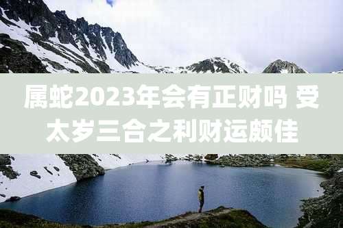 属蛇2023年会有正财吗 受太岁三合之利财运颇佳