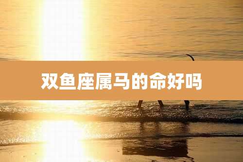 双鱼座属马的命好吗