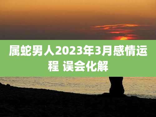 属蛇男人2023年3月感情运程 误会化解