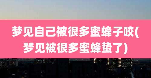 梦见自己被很多蜜蜂子咬(梦见被很多蜜蜂蛰了)