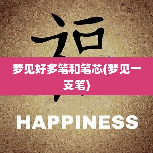 梦见好多笔和笔芯(梦见一支笔)