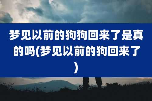 梦见以前的狗狗回来了是真的吗(梦见以前的狗回来了)