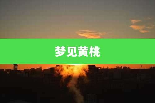 梦见黄桃