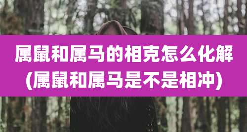 属鼠和属马的相克怎么化解(属鼠和属马是不是相冲)