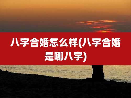 八字合婚怎么样(八字合婚是哪八字)