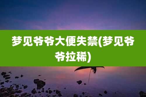 梦见爷爷大便失禁(梦见爷爷拉稀)