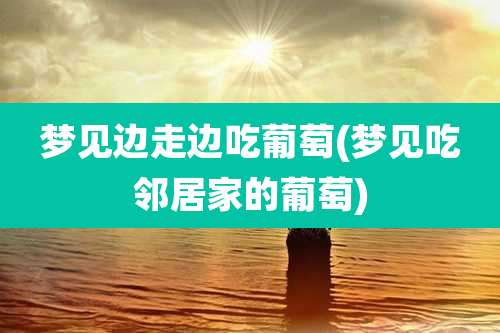 梦见边走边吃葡萄(梦见吃邻居家的葡萄)