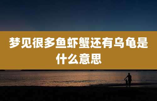 梦见很多鱼虾蟹还有乌龟是什么意思