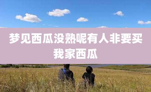 梦见西瓜没熟呢有人非要买我家西瓜