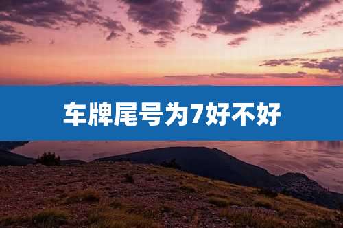 车牌尾号为7好不好