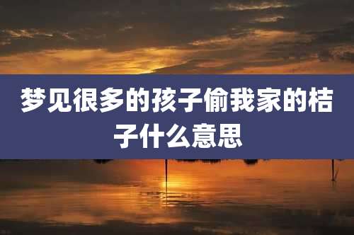 梦见很多的孩子偷我家的桔子什么意思
