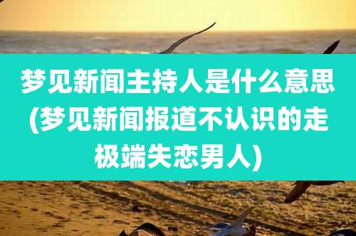 梦见新闻主持人是什么意思(梦见新闻报道不认识的走极端失恋男人)