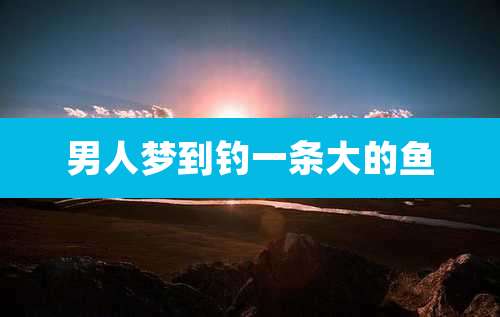 男人梦到钓一条大的鱼