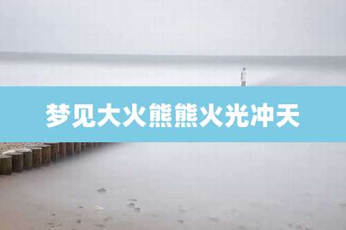 梦见大火熊熊火光冲天