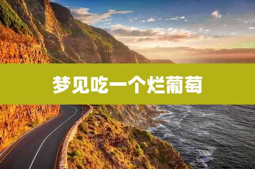 梦见吃一个烂葡萄